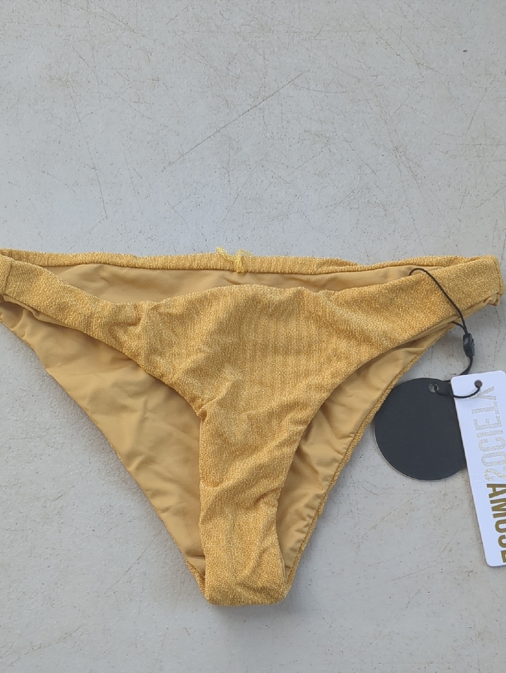 Amuse Society Metallic Mustard Bikini Bottoms